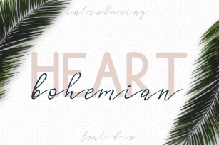 Bohemian Heart. Font duo Font Download