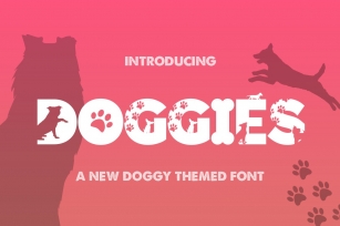 Doggies Silhouette Font Font Download