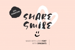 Share Smile - Brush Font Dingbats Font Download