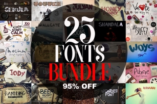 25 Fonts Bundle Font Download