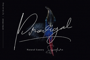 Prodigal Natural signature & Extra swash Font Download