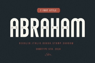 Abraham Font Family 7 Style Fonts Font Download