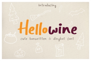 Hellowine - Cute Handwritten Font Font Download