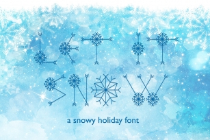 Let It Snow | A Winter Display Font Font Download