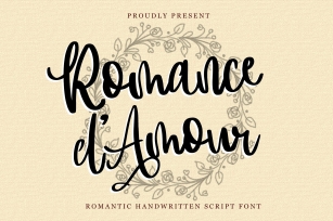 Romance dAmour - Romantic HandWritten Script Font Font Download