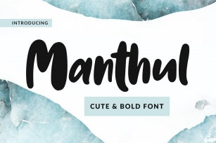 Manthul - Cute & Bold Font Font Download