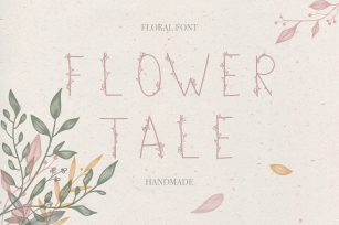 Flower Tale - Handwritten Floral Font Font Download