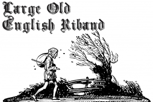 Large Old English Riband Font Download