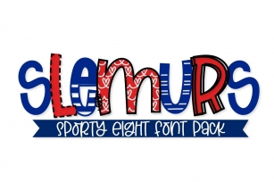 Slemurs - A Sporty Eight Font Mix & Match Bundle Font Download