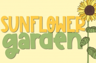 Sunflower Garden - A Cute Font Font Download