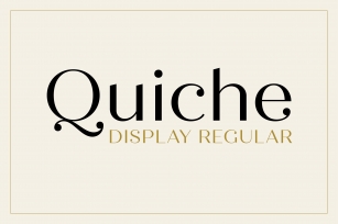 Quiche Display Regular Font Font Download