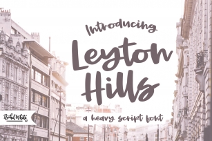 Leyton Hills, a heavy script font Font Download