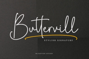 Buttervill - Stylish Signature Font Download