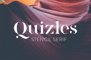 Quizles - Stencil Serif Font Font Download