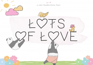Lots of Love - A Cute Handwritten Font Font Download