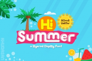 Hi Summer Layered Font Font Download