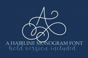 Hairline Monogram Font - Bold Version Included Font Download