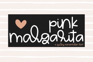 Pink Margarita - A Quirky Handwritten Font Font Download