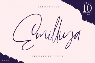 Emilliya - Luxury Signature Font Font Download