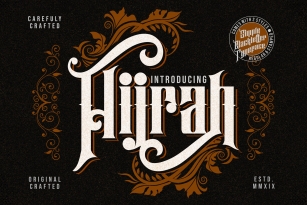 Hijrah - Blackletter Typeface Font Download