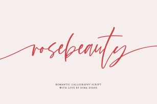 Rosebeauty I Font with Swashes Font Download