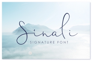 Sinali - handwritten calligraphy font Font Download