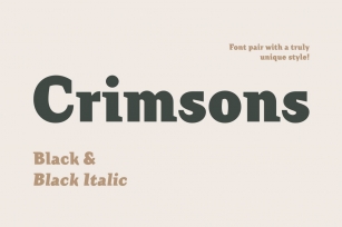 Crimsons u2014 Black & Black Italic Font Download