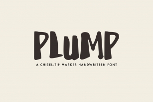 Plump - A Handwritten Font Font Download