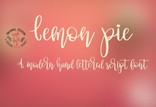 Lemon Pie Modern Hand Lettered Script Font Font Download