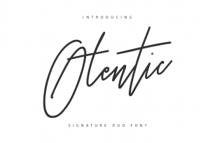 Otentic Signature Font Font Download