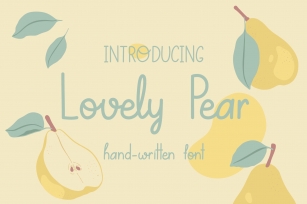 Lovely Pear | hand-written font Font Download