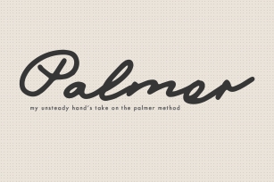 Palmer - my unsteady hands take on the palmer method Font Download