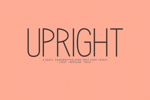 Upright - A Handwritten Sans Serif Font Download