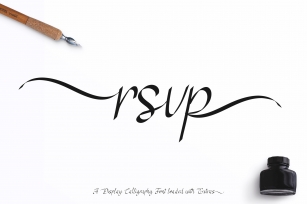 RSVP a modern calligraphy display font with swatches Font Download
