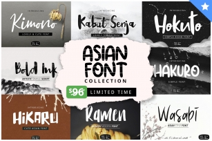 Asian Font Bundles by YandiDesigns Font Download