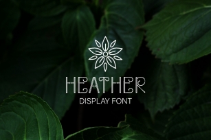 Heather - uppercase font Font Download