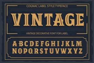 Vintage OTF vintage label font. Uppercase only! Font Download