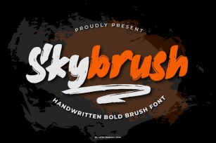 Skybrush - Handwritten Bold Brush Font Font Download