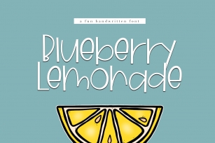Blueberry Lemonade - A Fun Handwritten Font Font Download