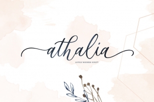 Athalia - Modern Calligraphy Script Font Download