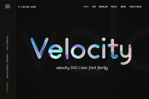 Velocity SVG Font Font Download