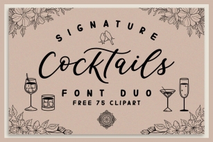 Signature Cocktails Font Duo Font Download