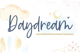 Daydream cute modern handwritten font Font Download