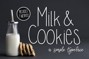 Milk & Cookies a Simple Typeface Font Download