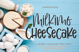 Milkimo Cheesecake Quirky Handwritten Font Font Download
