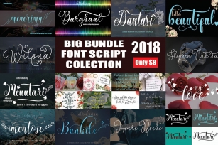 BIG BUNDLE FONT SCRIPT COLECTION Font Download