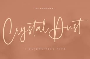 Crystal Dust - a Handwritten Font Font Download