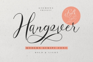 Hangover Script - 2 Font Font Download