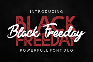 Black Freeday - powerfull font duo Font Download