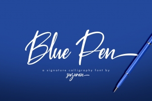 Blue Pen 3 Fonts Font Download